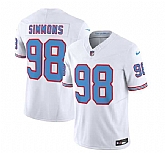Men & Women & Youth Tennessee Titans #98 Jeffery Simmons White 2023 F.U.S.E. Vapor Limited Throwback Jersey,baseball caps,new era cap wholesale,wholesale hats